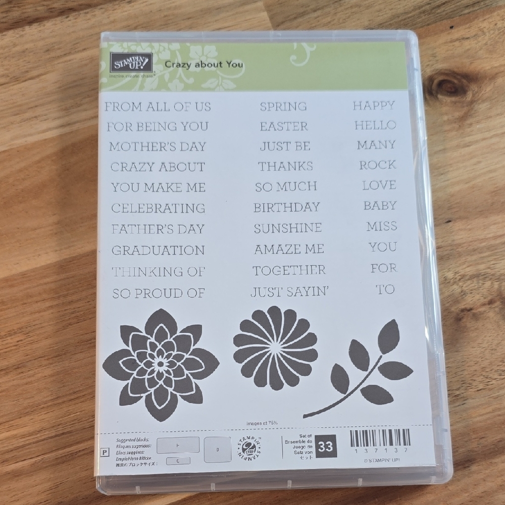 Stampin' Up! Crazy About You Stamp Set - Black and White Floral